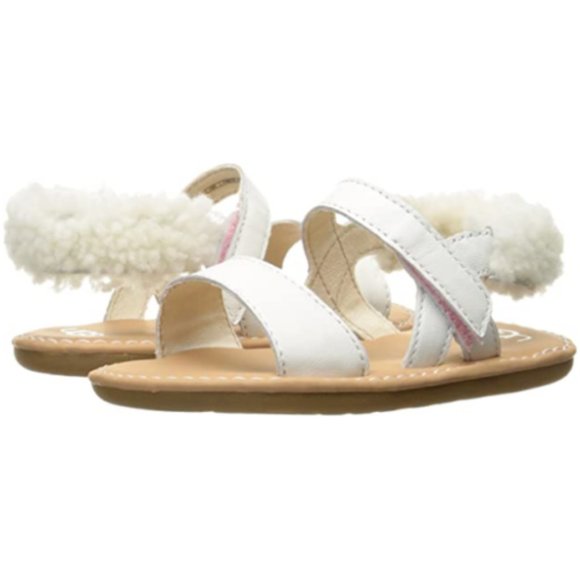 UGG Other - NEW UGG Baby Dorien Sheepskin Wrapped Sling Back White Open Toe Strap Sandal
